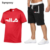 New Fashion Sportsuit and Tee Shirt Set Mens T Shirt Shorts + Short Pants Men Summer Tracksuit Men Casual Brand Tee Shirts 2019