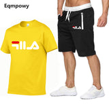 New Fashion Sportsuit and Tee Shirt Set Mens T Shirt Shorts + Short Pants Men Summer Tracksuit Men Casual Brand Tee Shirts 2019