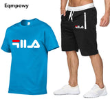 New Fashion Sportsuit and Tee Shirt Set Mens T Shirt Shorts + Short Pants Men Summer Tracksuit Men Casual Brand Tee Shirts 2019