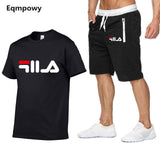 New Fashion Sportsuit and Tee Shirt Set Mens T Shirt Shorts + Short Pants Men Summer Tracksuit Men Casual Brand Tee Shirts 2019