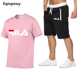 New Fashion Sportsuit and Tee Shirt Set Mens T Shirt Shorts + Short Pants Men Summer Tracksuit Men Casual Brand Tee Shirts 2019