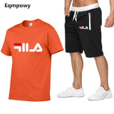 New Fashion Sportsuit and Tee Shirt Set Mens T Shirt Shorts + Short Pants Men Summer Tracksuit Men Casual Brand Tee Shirts 2019