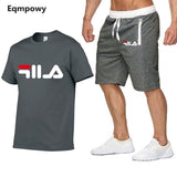New Fashion Sportsuit and Tee Shirt Set Mens T Shirt Shorts + Short Pants Men Summer Tracksuit Men Casual Brand Tee Shirts 2019
